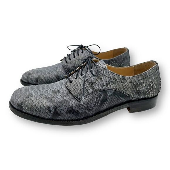 MAISON MARGIELA Gray Snakeskin Tie  Oxford Brogue Sz‎ 37.5 US 7 - Picture 3 of 14